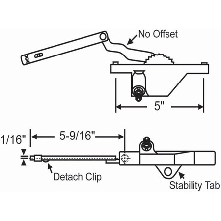 Strybuc Dyad Casement Operator White 36-264-3
